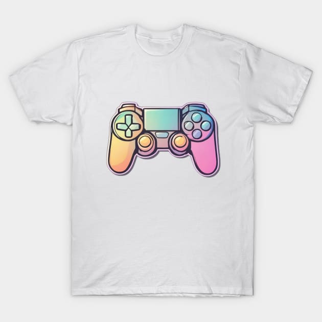 Vibrant Neon Game Controller Design No. 544 T-Shirt by cornelliusy